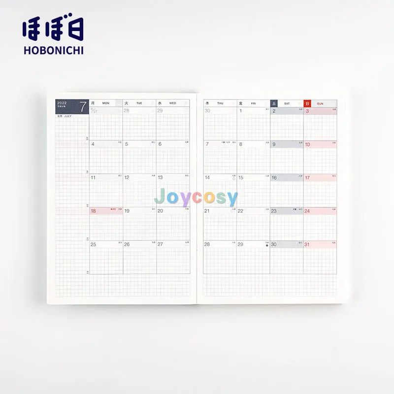 Заполняемый блокнот Hobonichi 2022 бездневный размер двоюродного сериала Размер A5