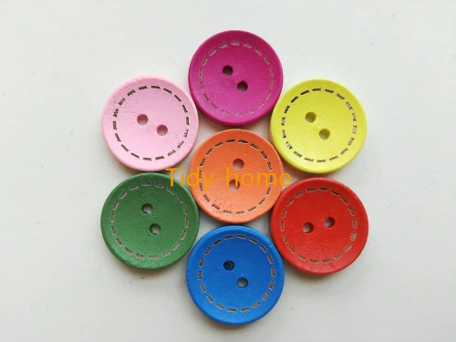 Смешанные красочные деревянные пуговицы crapbooking кнопки микс деревянных