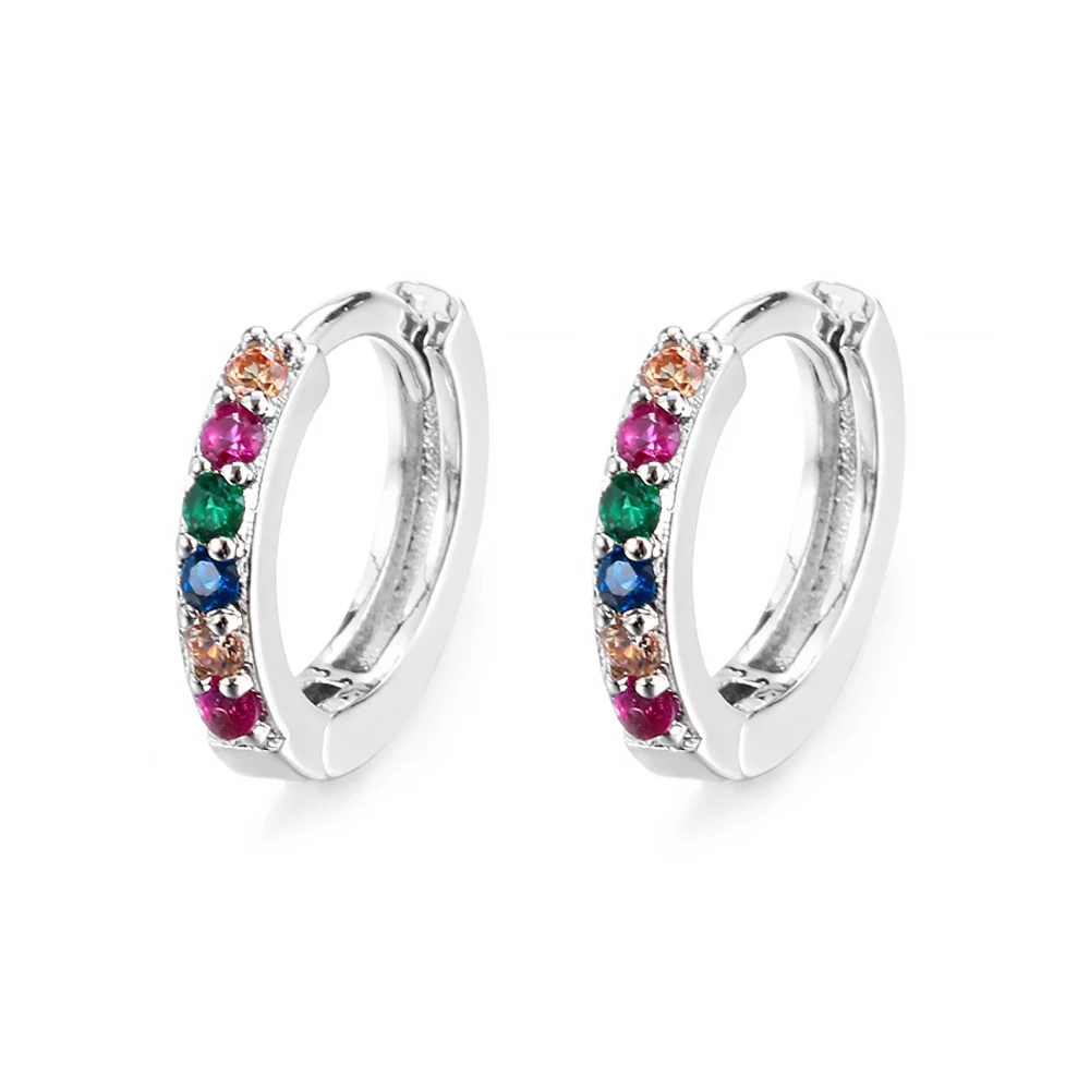 Серьги-гвоздики унисекс из циркония золотистые синие 8 мм спиральный для хряща |