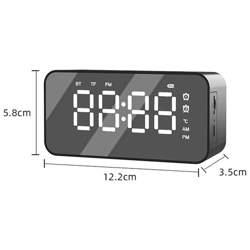 Цифровой будильник Bluetooth-радиоприемник двойной портативный динамик с