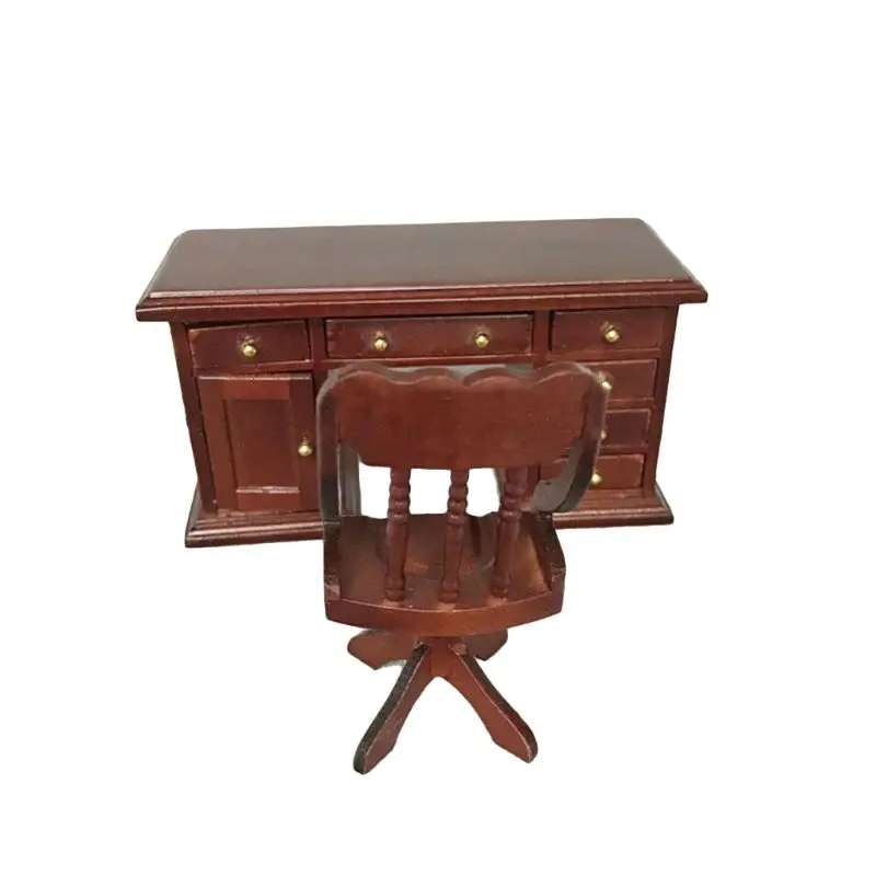 

1/12 Dollhouse Miniature Furniture Wooden Dining Table Chair Set Doll House Kitchen Accessories Home Decoration