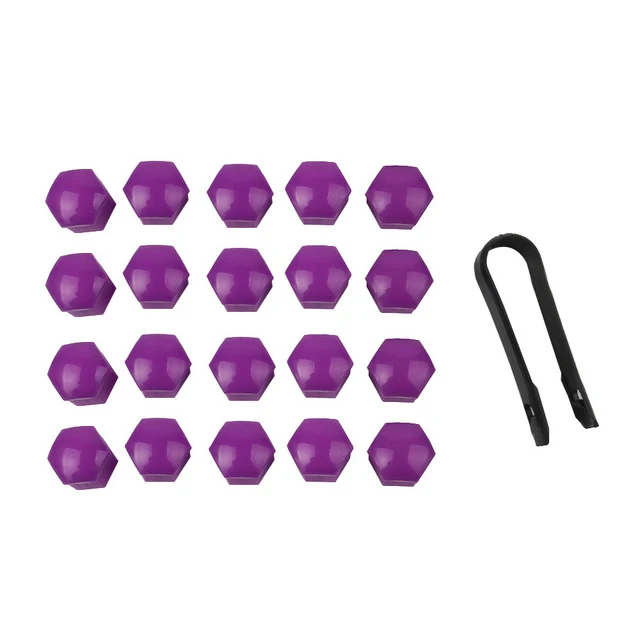 20 шт. фиолетовый Пластик колеса гайка болт крышки Кепки с удаление инструмент для