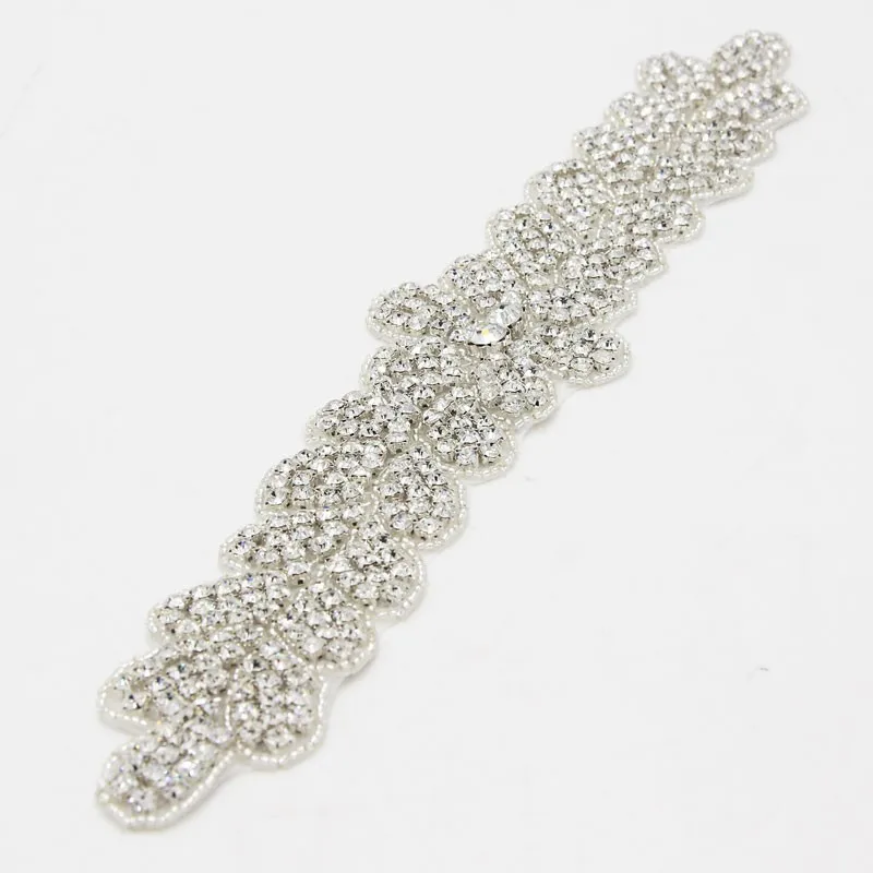 Аппликация из прозрачных бусин и страз для свадебного платья ремней шляпы