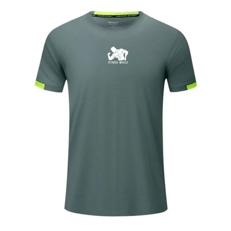 

Sport Gym Shirt Men Fitness Tights Top Soccer Jerseys Running T-Shirt Hot Quickly Dry Breathable Men'S Sportswear black t shirt