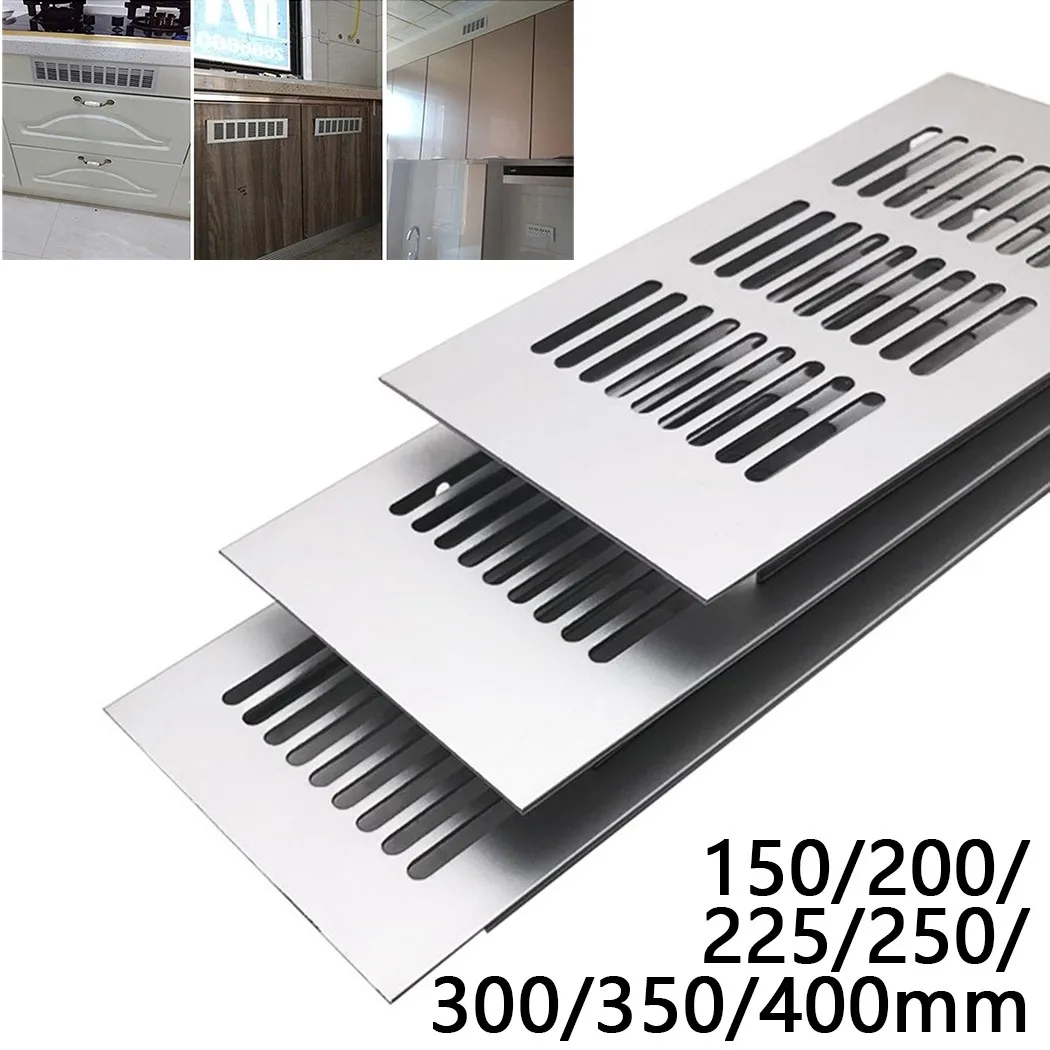 

80*150-400mm Aluminium Air Vent Silver Louvred Grill Ventilation Grille Cover Web Plate Ventilation Grille Vents Perforated