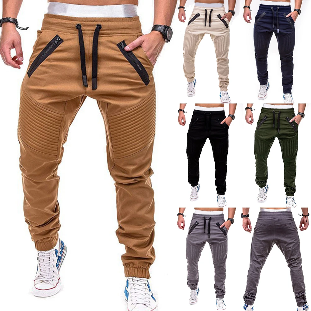 

Mens Athletic Joggers Gym Pants - Slim Fit Track Pants Fashion Workout Pants Drawstring Pants for Men Waist Drawstring Pants