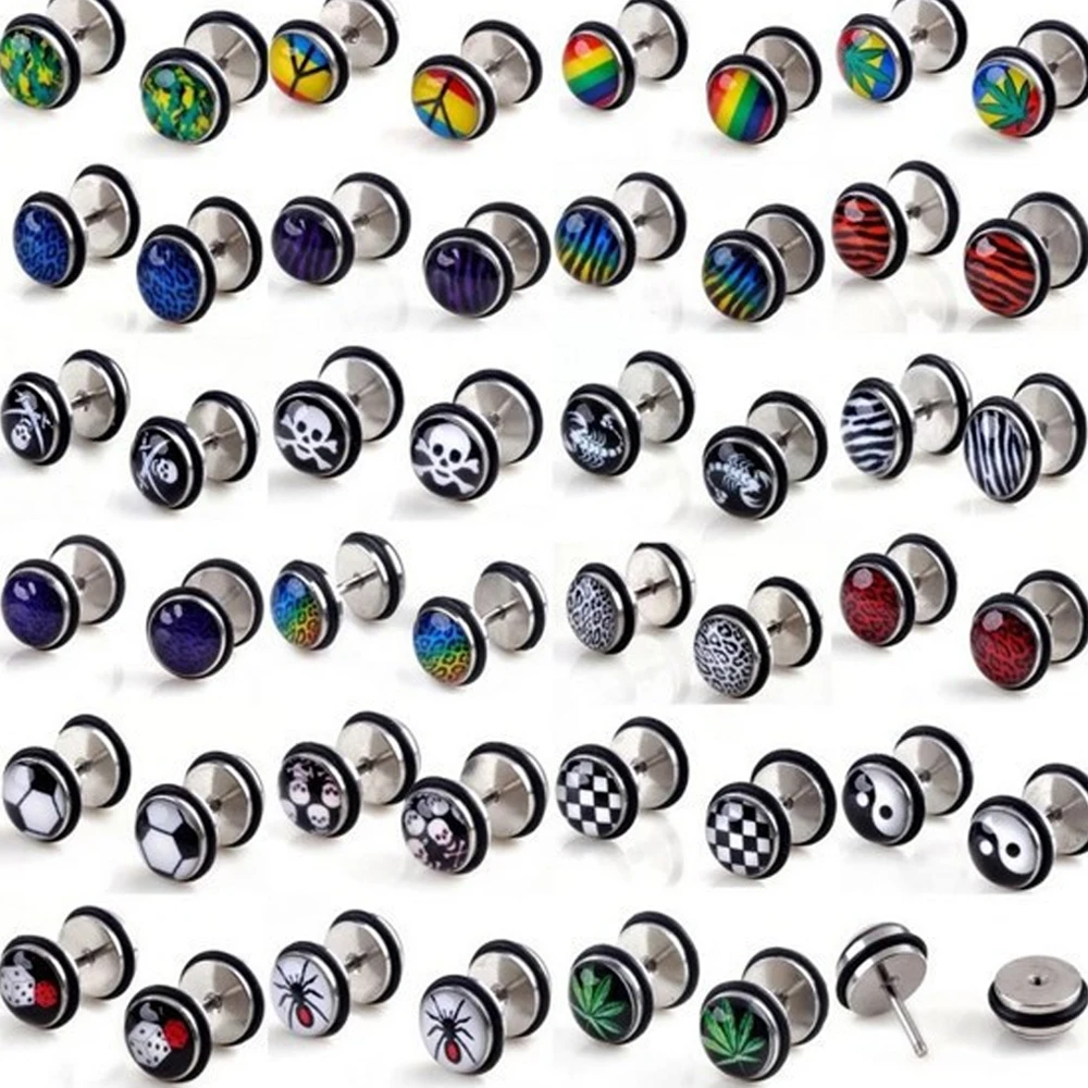 Оптовая продажа Mix 10 шт./лот акриловые затычки для ушей разные стили шпильки