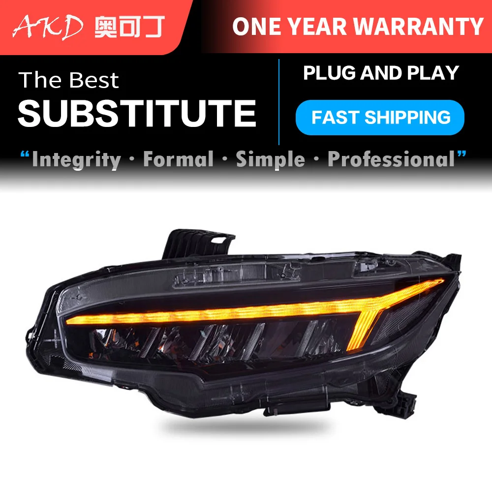 Головной светильник в сборе для Honda Civic G10 2016 2017 2018 полный светодиодный источник