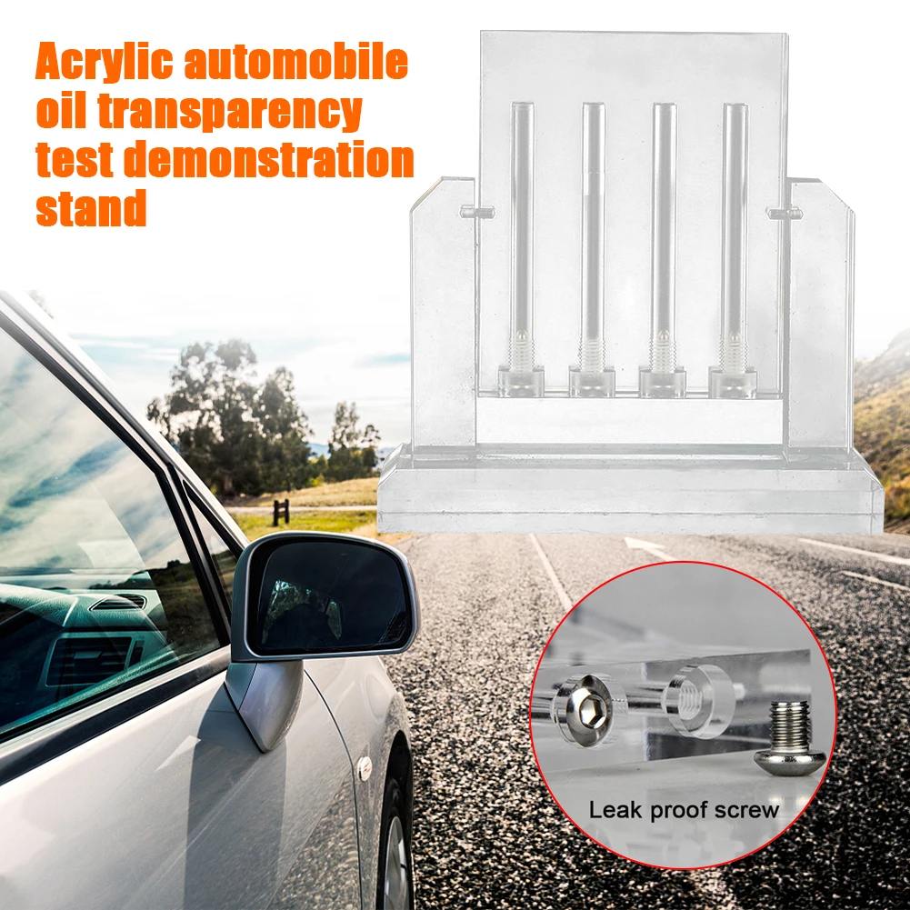 

Car Repairing Leak Proof 4 Tubes Oil Quality Comparator Inspection Tools Rotatable Transparent Automobile Acrylic Accessories