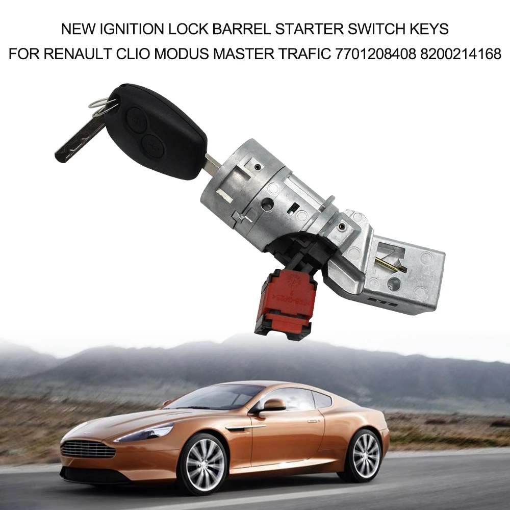 New Ignition Lock Barrel Starter Switch Keys for Renault Clio Modus Master Trafic 7701208408 8200214168 | Автомобили и мотоциклы