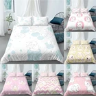 Мультфильм кролик постельного белья для взрослых и детей домашнее пуховое одеяло крышка детская король, королева Размеры Постельное белье 2комплект из 3 предметов с милым рисунком пододеяльники