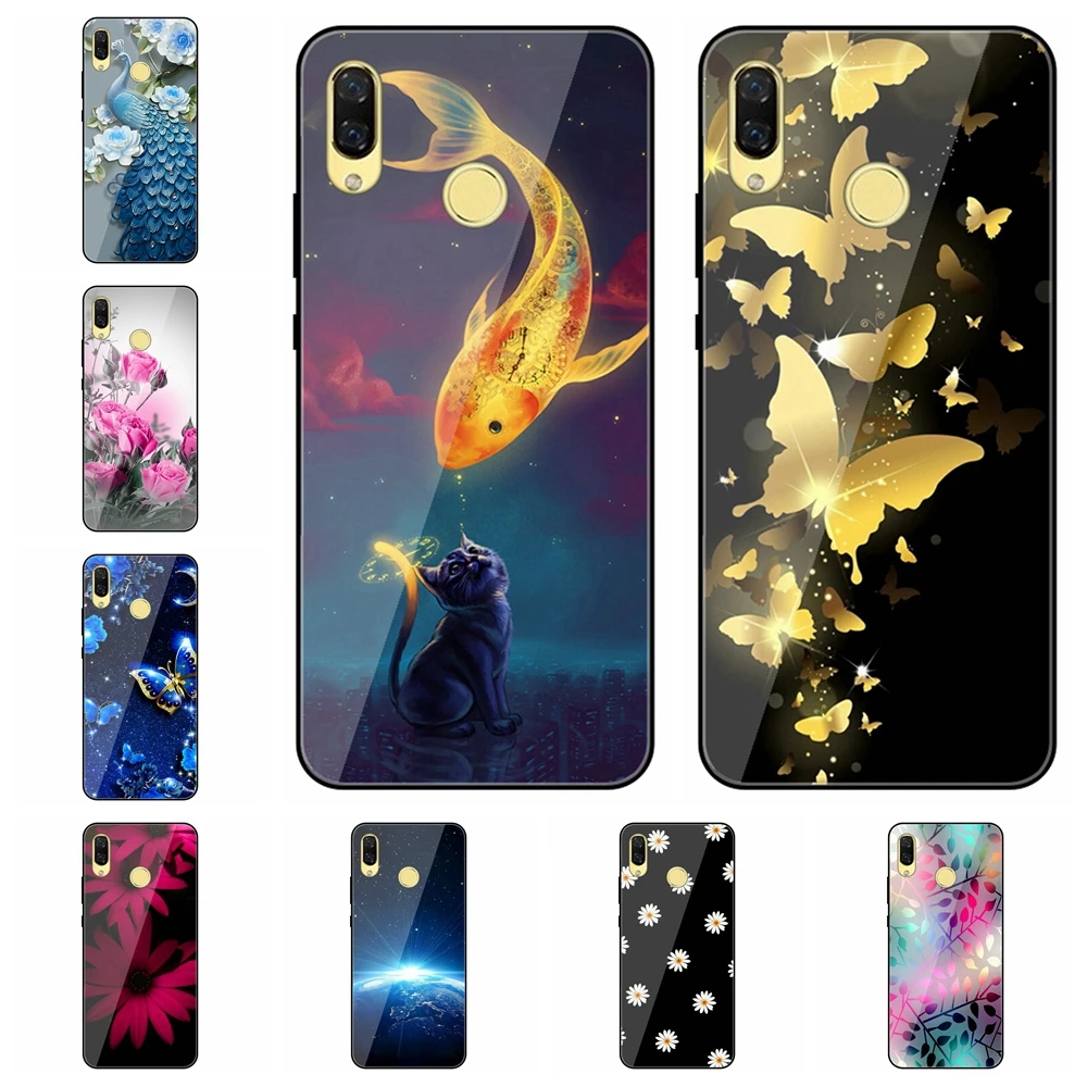 Чехол из закаленного стекла для телефона huawei Nova 3 6 &quotчерный чехол Защитный Nova3
