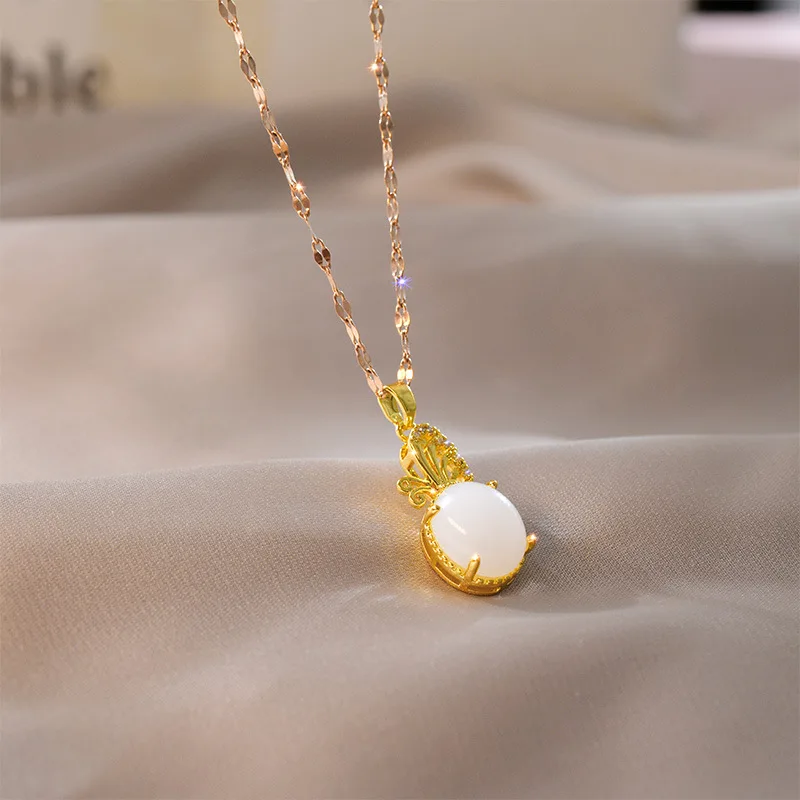 

Shiny Zircon Butterfly Necklace For Women Fashion Jewelry stainless steel Neck Chain 2021 Trend Birthday Party Gift Accessories