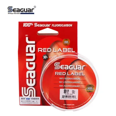 Seaguar оригинальная рыболовная леска SEAGUAR RED LABEL 6LB 12LB 100% Фторуглеродные Лески 229 м/183