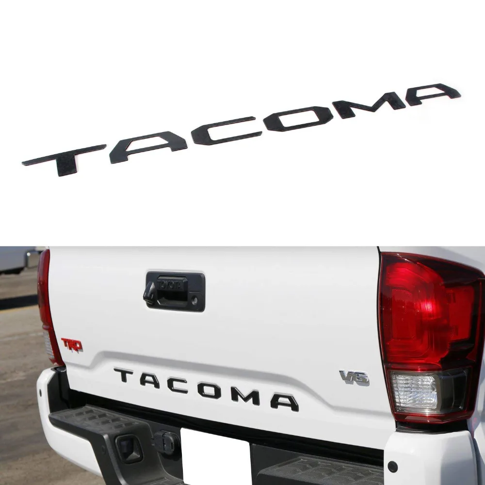 Вставные буквы багажника для Toyota Tacoma Специальный 3D цинк матовый черный