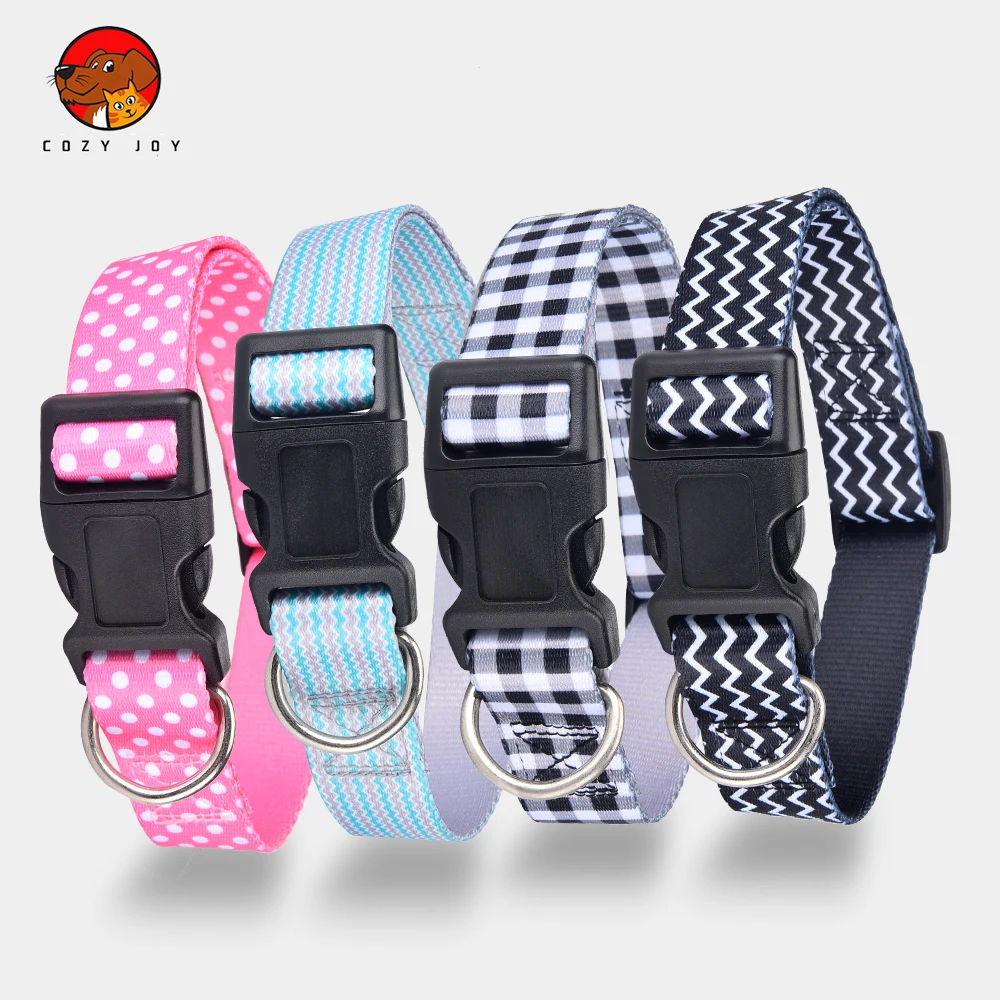 

COZY JOY Nylon Webbing Dog Collar Heavy Duty Clip Buckle Pet collar for For Small Medium Dogs Chihuahua Dog Teddy Keji Pitbull