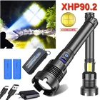 Супер яркий XHP90.2 светодиодный фонарик USB Перезаряжаемый фонарь XHP70 фонарик с зумом тактический фонарь водонепроницаемый фонарь