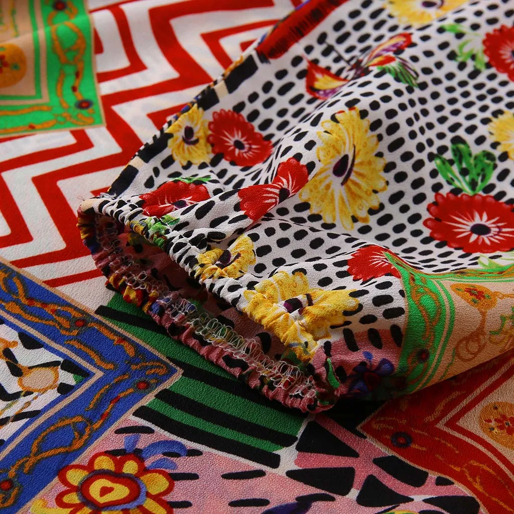 Лето 2019 горячая Распродажа женское винтажное повседневное Цветочное платье с