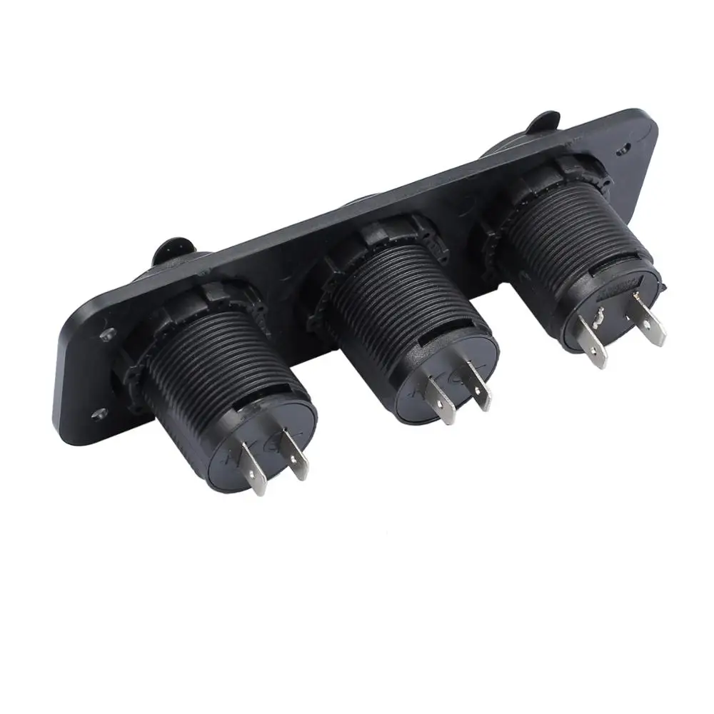 Новый синий светодиодный вольтметр 12 В розетка панель с прикуривателем двойной