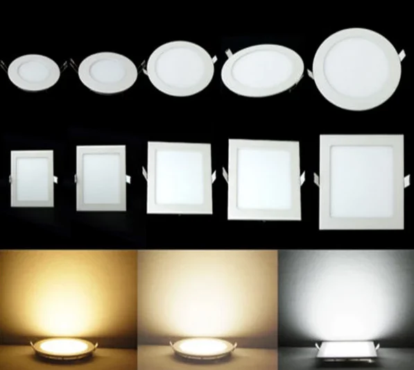

LED Ceiling Panel Light Dimmable 3W 4W 6W 9W 12W 15W 18W High brightness LED Downlight with adapter AC85-265V indoor Light