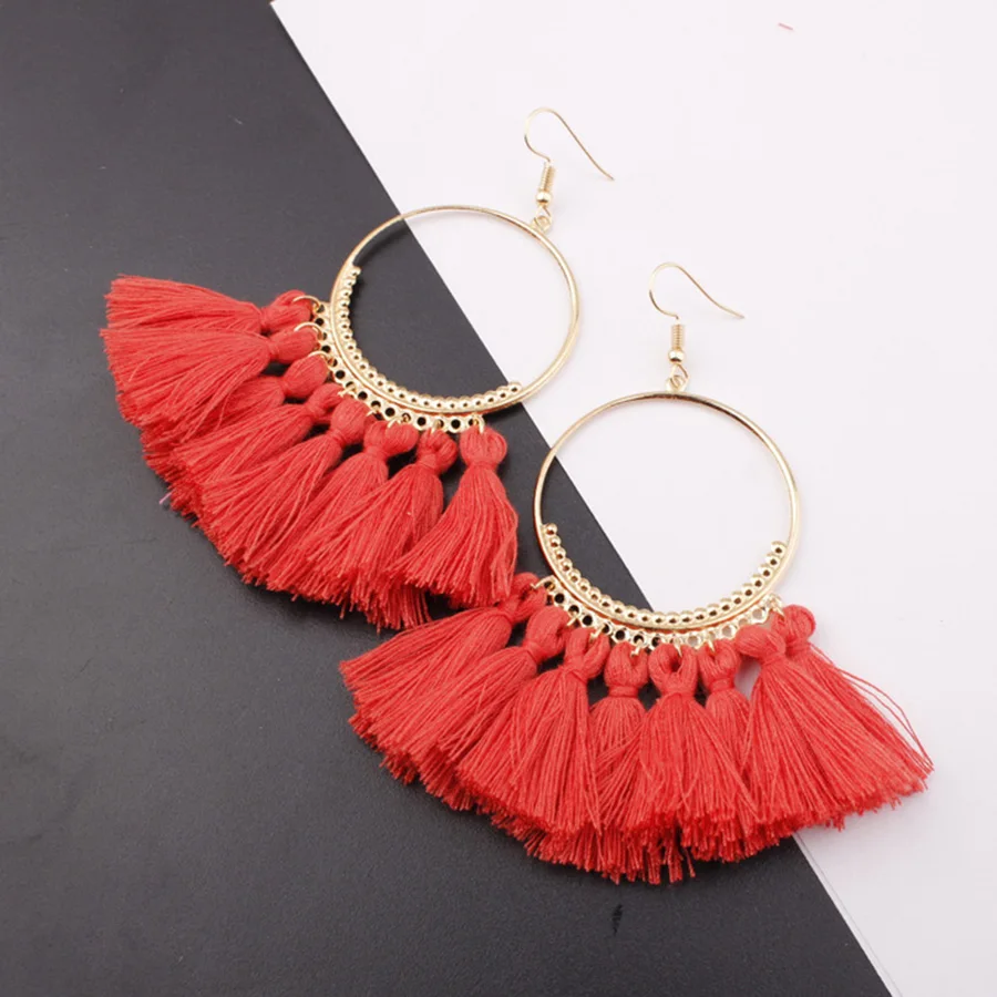 LOULEUR 3 Слоистые богемные Роскошные массивные Серьги-кисточки Boho модные ювелирные изделия женские длинные висячие серьги