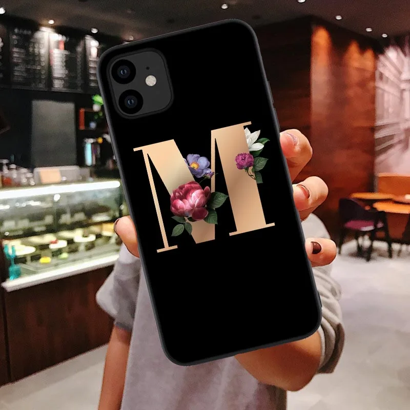 for xiaomi mi cc9e a3 9 pro 5g cc9 note 10 customized letter flower mobile phone case cellphone bag free global shipping