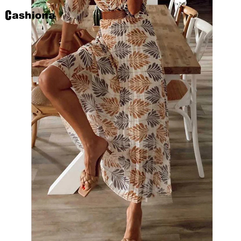 

Plus Size 3XL Women Long Maxi Dress V-neck Long Sleeve Bohemian Print Party Dresses Vintage 2021 Summer Femme Loose A-Line Dress