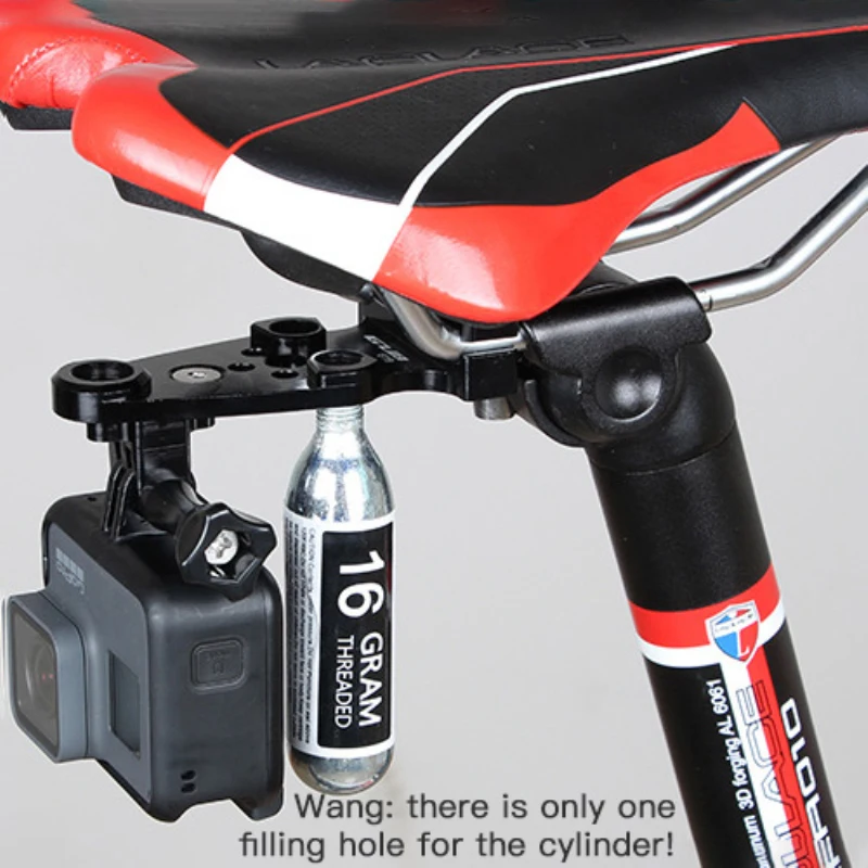 

GUB 619 Rear Seat Sports Camera Adapter CO2 Gas Cylinder Adapter Seat Mountain Bike Bicycle Action Camera Bracket