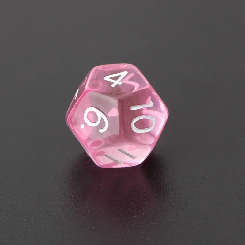 7 шт. прозрачные многогранные игральные кости для Dragon Pathfinder D20 D12 2xD10 D8 D6 D4 | Спорт и