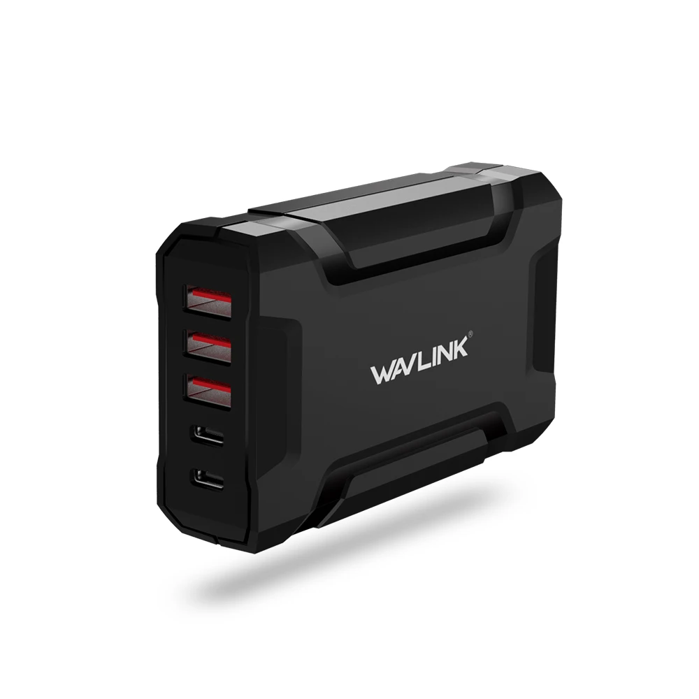 Зарядное устройство Wavlink с 5 USB портами и поддержкой быстрой зарядки 45 Вт/9