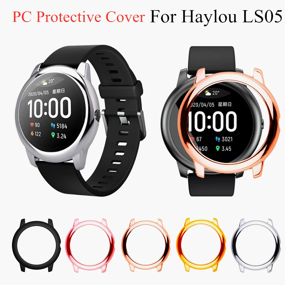 

Protective Case Plating For Xiaomi Haylou Solar LS05 Plastic Cover Plated Watch Shell Hard Frame Protector For Haylou Solar LS05