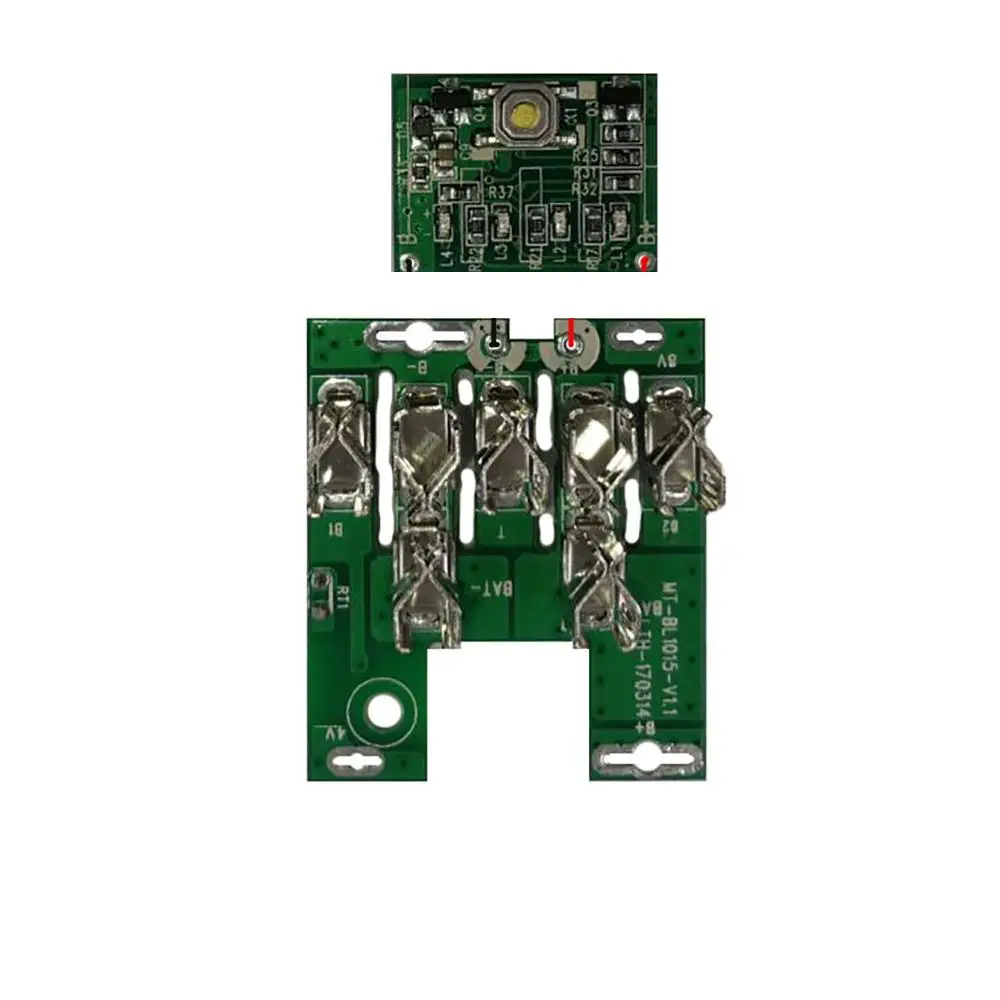 PCB BL1041 пластиковый чехол для батареи PCB защита от зарядки, монтажная плата светодиодный для MAKITA 10,8 V 12V 2Ah 6Ah BL1021 литий-ионный аккумулятор - Цвет: PCB
