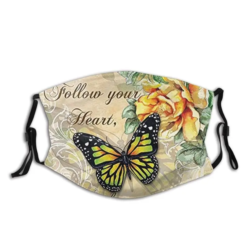 Бабочка цветок многоразовые лицевая маска для взрослых насекомых бабочки