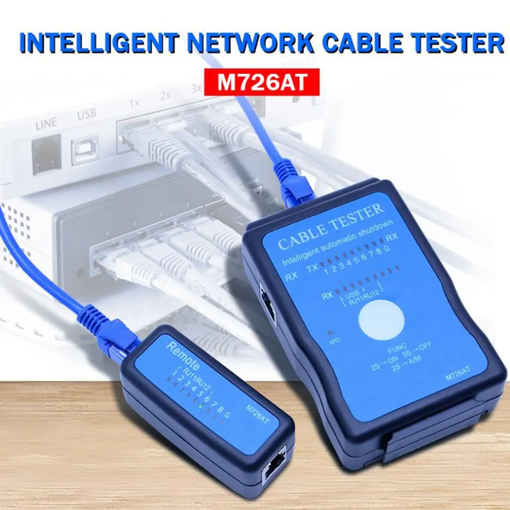 

Оптовая продажа, тестер сетевого кабеля M726AT, локальная сеть USB Ethernet, устройство обнаружения кабеля Cat5 RJ11