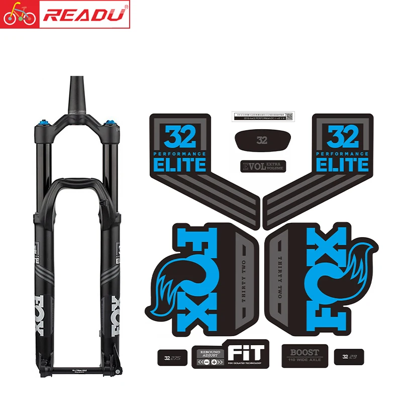 2018-FOX FLOAT 32 PERFORMANCE Elite наклейки на вилке MTB Bike Fox вилка наклейка велосипедные | Спорт