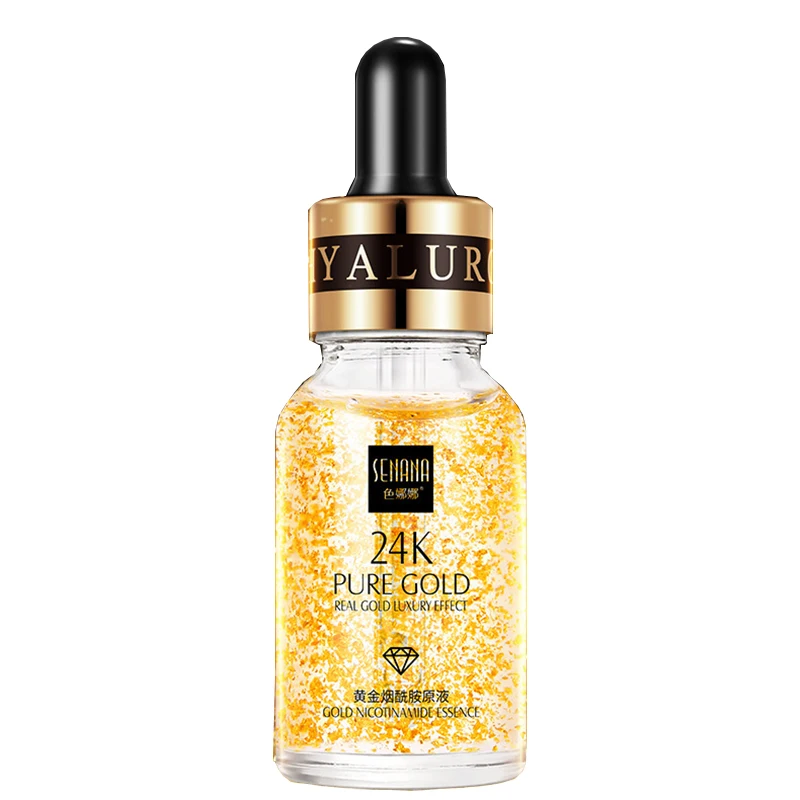 

24K Gold Hyaluronic Acid Face Serum Replenishment Moisturize Shrink Pore Brighten Skin Care Lift Firming Essence