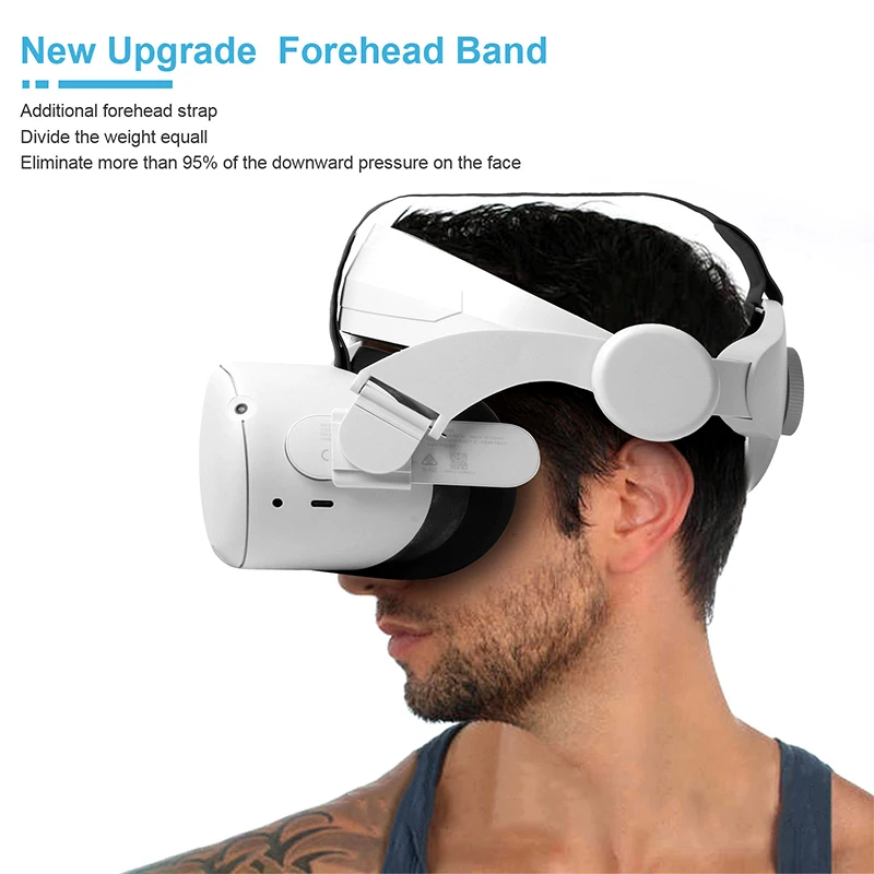 VR Glasses Head Strap Accessories for Oculus Quest2 Adjustable Headband Frabic Cushion Pad Accessory (Vr Glass Is Not Included) enlarge