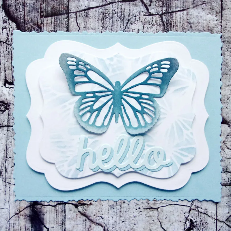 Большие Вырубные штампы с рваными краями прямоугольный трафарет для