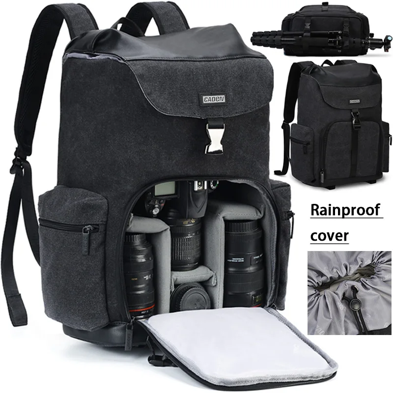 backpacks water resistant large capacity bags for nikon canon sony dslr len tripod outdoor travel bag for men women free global shipping