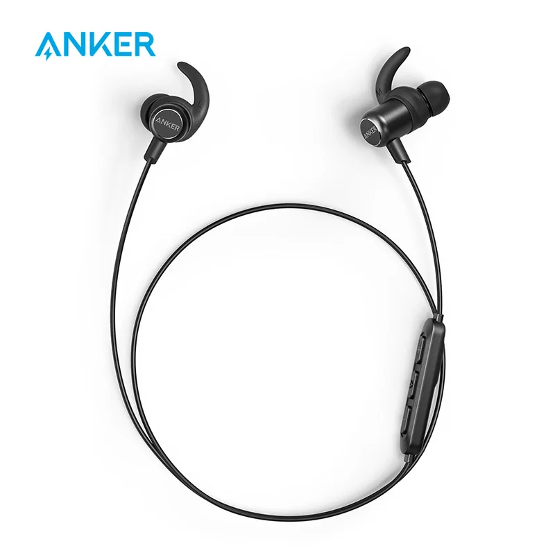 Anker тонкий+ Bluetooth наушники, Bluetooth 5 Магнитный Беспроводной наушники с 10-часов проигрывания IPX7 Водонепроницаемый для занятий спортом