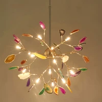 creative agate chandelier colorful firefly g4 luminaria led round ring chandelier for kitchen dining room art chandelier