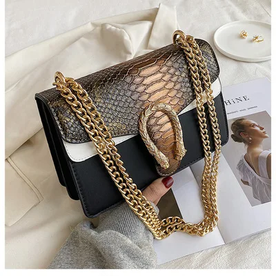 

New women's shoulder bag autumn and winter shopping bag high quality discount snake pattern fashion design women's Messenger bag