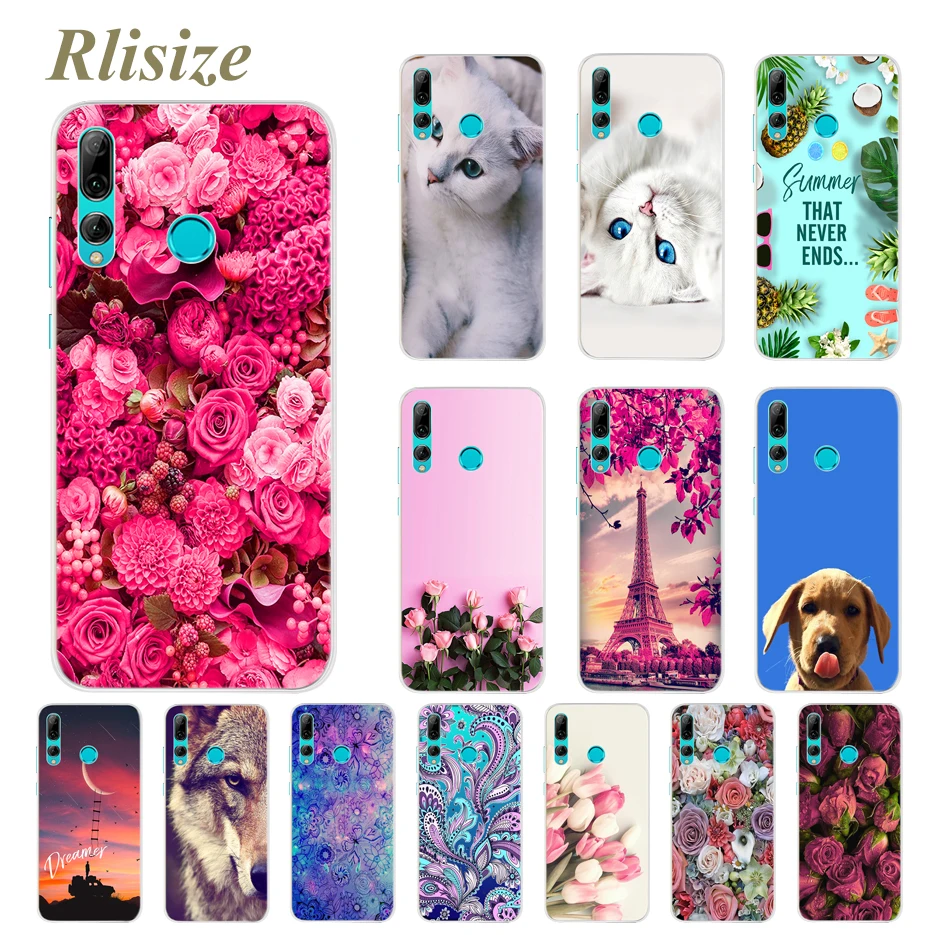 Чехол для Huawei P Smart Plus 2019 силиконовый мягкий ТПУ чехол с животными задняя крышка