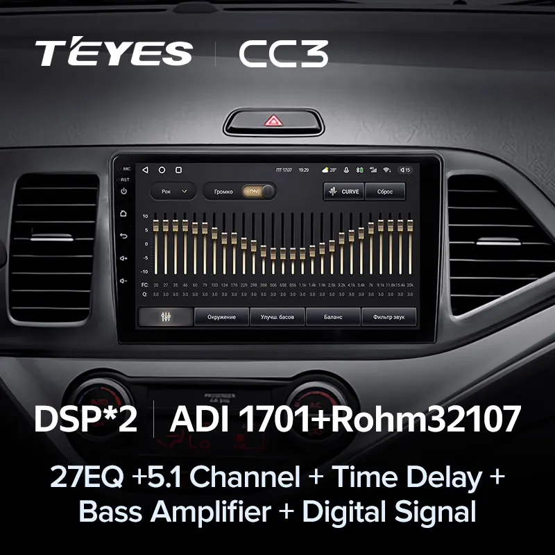 TEYES CC3 Штатная магнитола For Киа Монинг Kia Morning 2 picanto 2011 2017 до 8 ЯДЕР 6 + 128ГБ 27EQ DSP