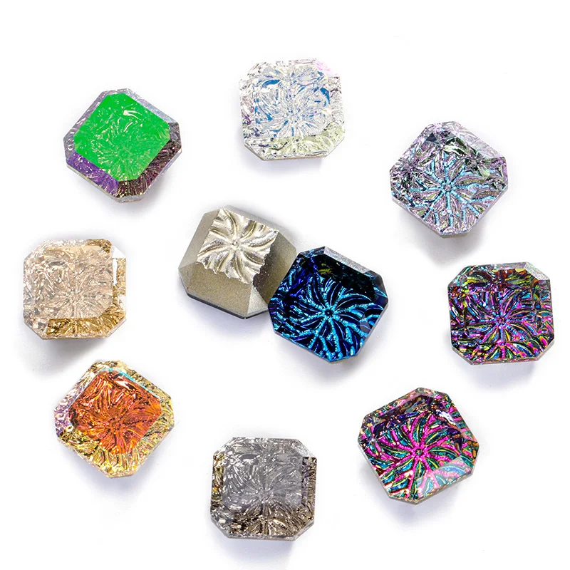 

10 Pcs Glue Nail Art Accessories K9 Glass Rhinestone Flat Back Nail Decoration Gemstone High Quality Crystal Sticker for Clothes