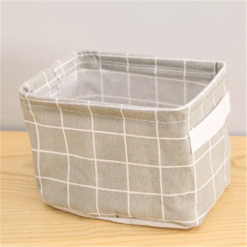 

Household Cosmetic Bag Storage Bag Mask Storage Small Pastoral Fabric Storage Basket Nordic Style Clothing Storage Box Sundries