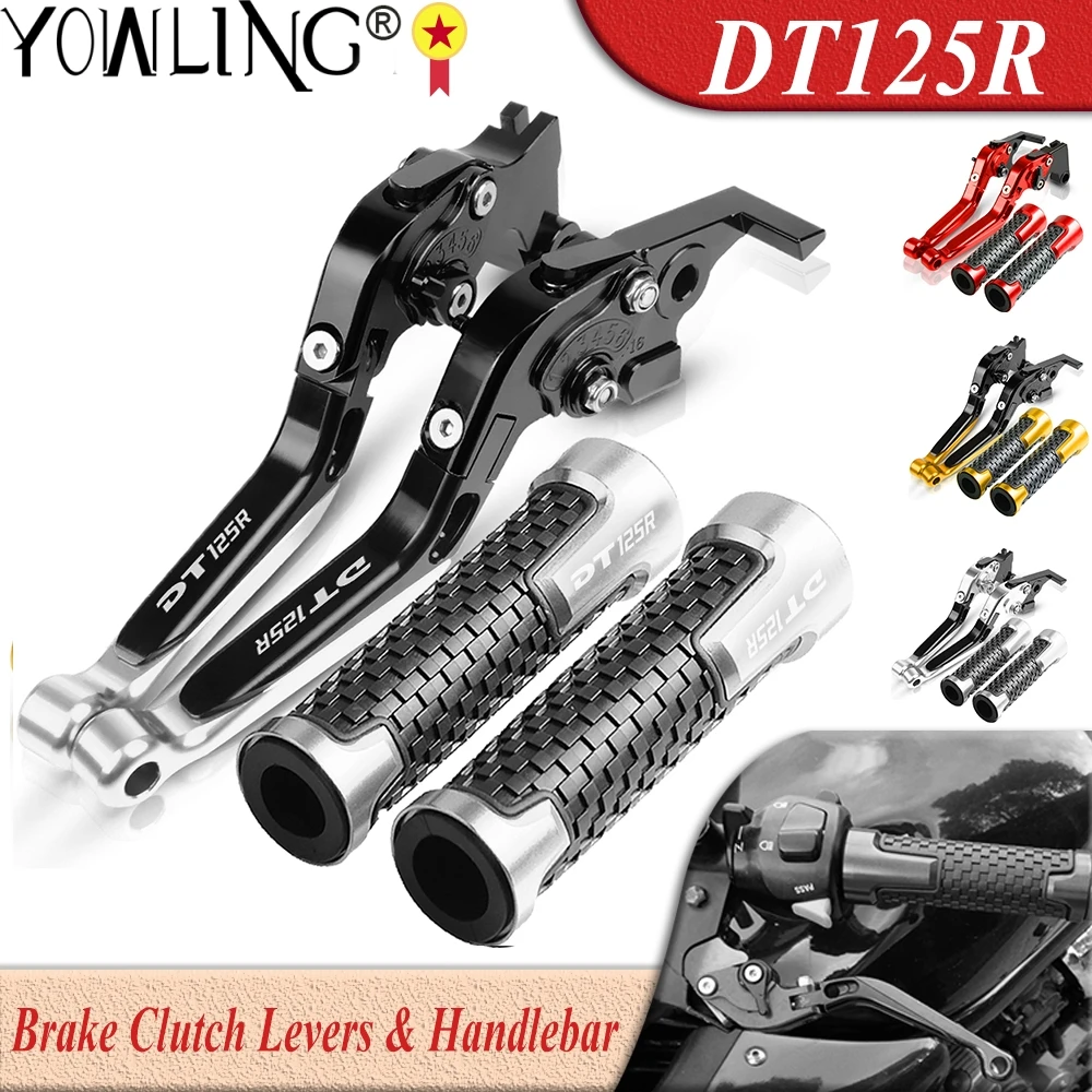 

For Yamaha DT125R DT125 DT 125 R 125R 1988 Motorcycle Accessories CNC Adjustable Extendable Brake Clutch Levers Handle Bar Grips