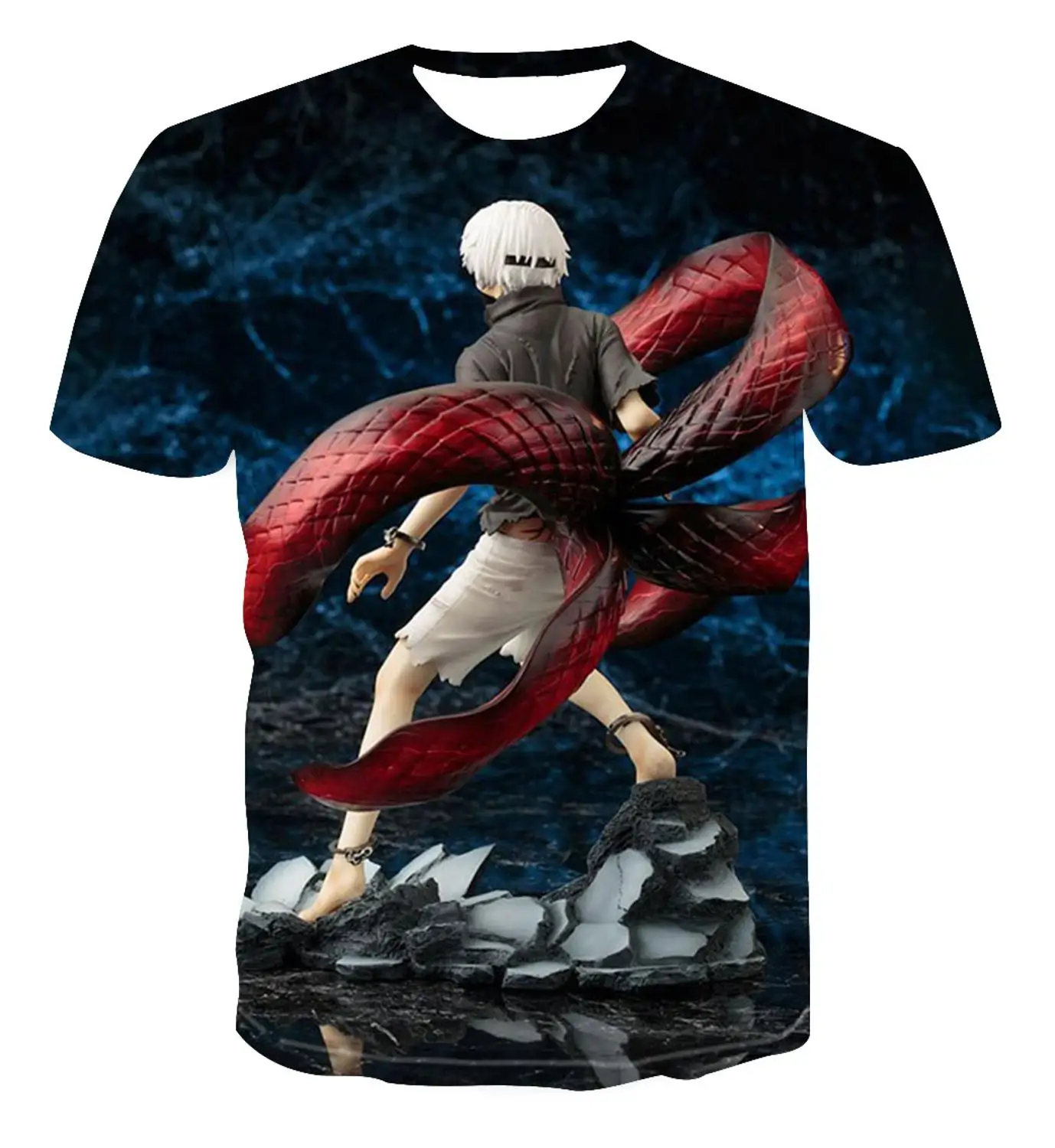 Футболка с 3D принтом Tokyo Ghoul футболка для мужчин и женщин Повседневная Ken Kaneki топы