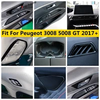 stainless steel interior air ac vent outlet door handle bowl frame cover trim accessories for peugeot 3008 5008 gt 2017 2022