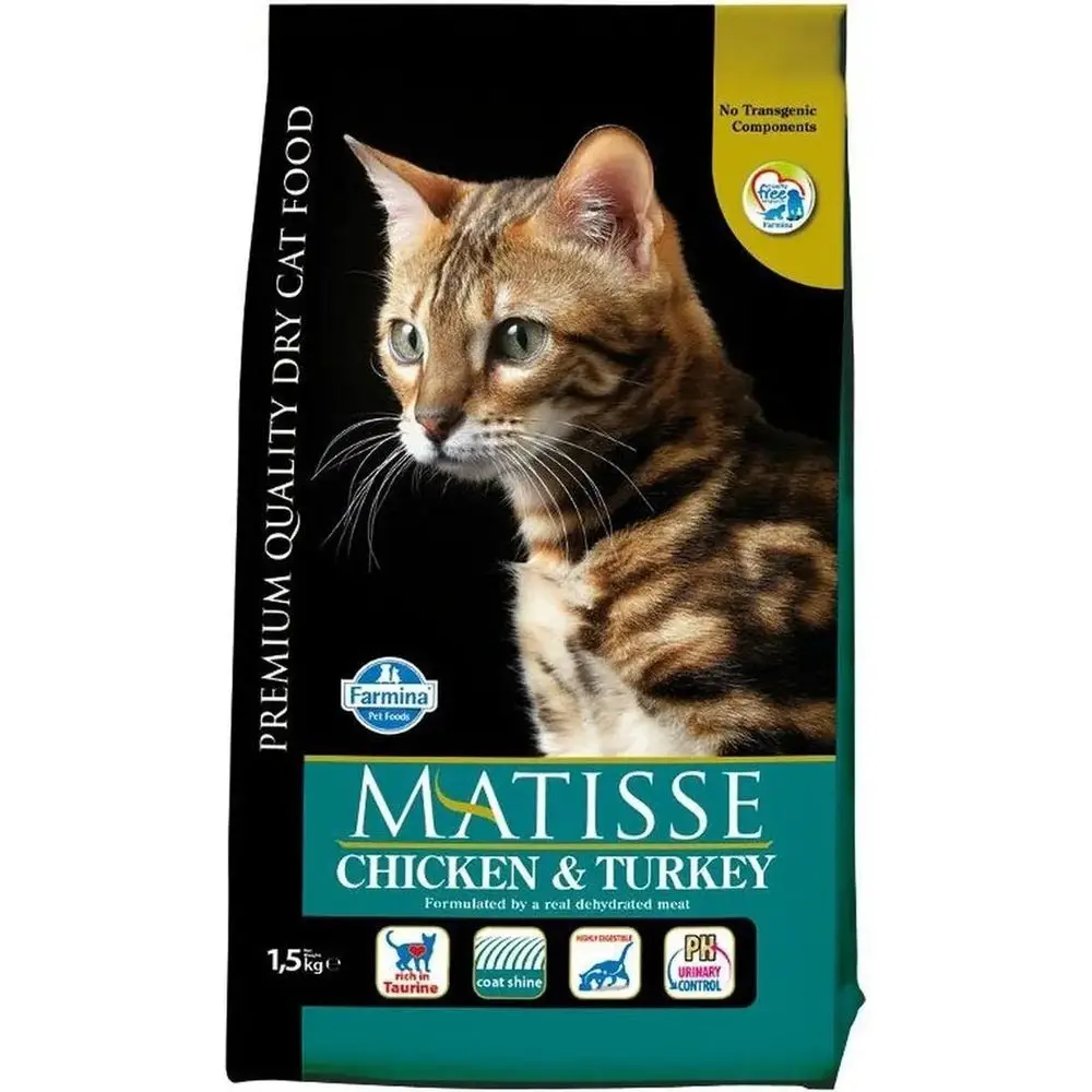 Farmina Matisse корм для взрослых кошек всех пород, курица с индейкой 1,5 кг